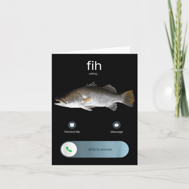 Fih Calling, Fih Incoming Call Meme, Fih Fis Karte (Vorderseite)