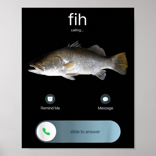 Fih Calling, Fih Incoming Call Meme, Fih Fis Poster (Vorne)