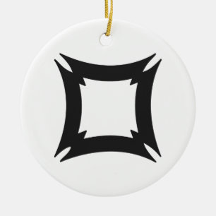 FIHANKRA   Adinkra-Symbol für Sicherheit und Gefah Keramikornament