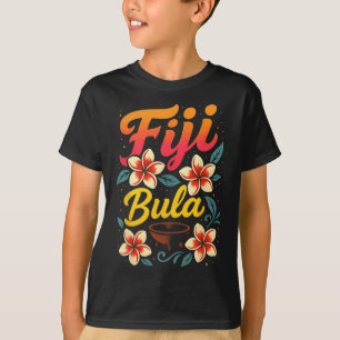 Fiji Bula Tropisches Insel Urlaub Souvenir T-Shirt