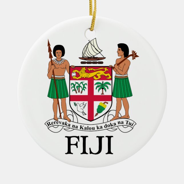 FIJI - Emblem / Flagge / Wappen / Symbol Keramikornament (Vorne)