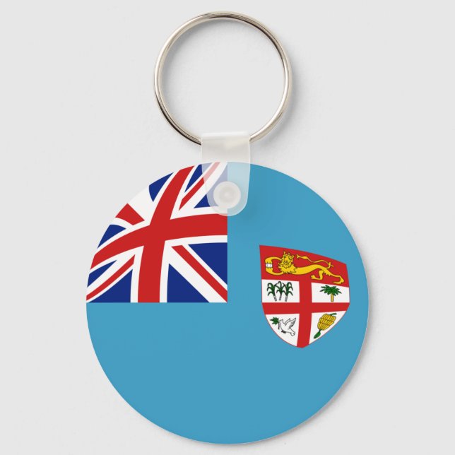 Fiji Fisheye Flag Schlüsselanhänger (Vorderseite)