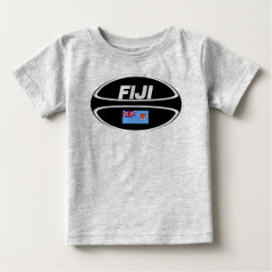 Fiji Flag Rugby Ball Säugling Bodysuit Baby T-shirt