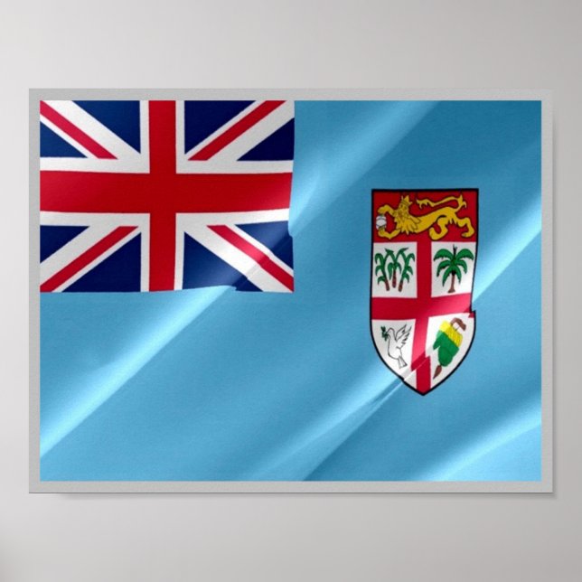 Fiji -  Flag Waving - Poster (Vorne)