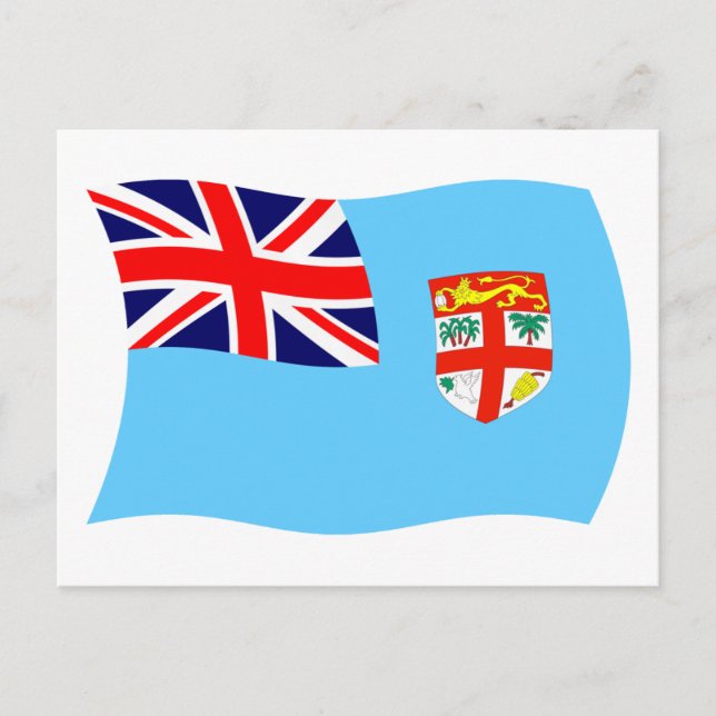 Fiji-Flagge Postkarte (Vorderseite)
