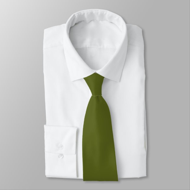 Fiji Green Moderne Solid Color Krawatte (Gebunden)