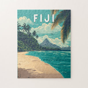 Fiji Illustration Travel Art Vintag