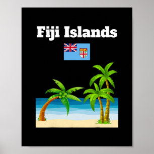 Fiji-Inseln Liebhaber Reise Andenken Fidschi-Flagg Poster