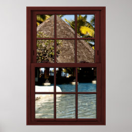 Fiji Island View #1 3 Picture Window Illusion Poster