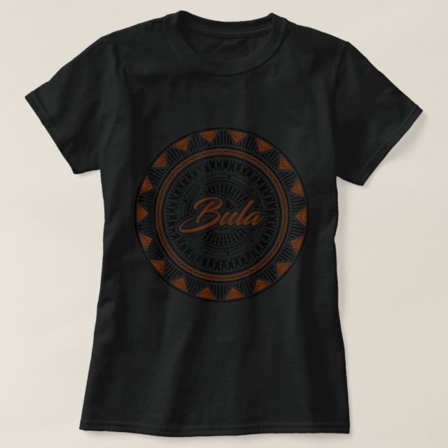 Fiji Islands Masi Authentic Bula Traditionelle Tap T-Shirt (Design vorne)
