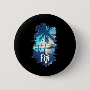 Fiji-Palmenstrand-Sonnenuntergang-Urlaubs-Souvenir Button