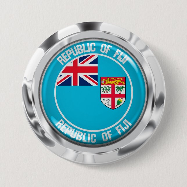 Fiji Round Emblem Button (Vorderseite)