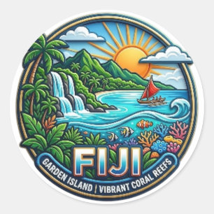 FIJI RUNDER AUFKLEBER