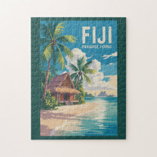 Fiji Strandhütte Reise Kunst Vintage