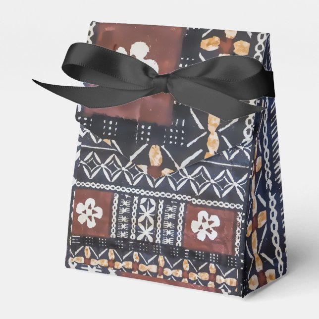 Fiji Tapa Barktuch Print Paper Fevor Bag Geschenkschachtel (Vorderseite)