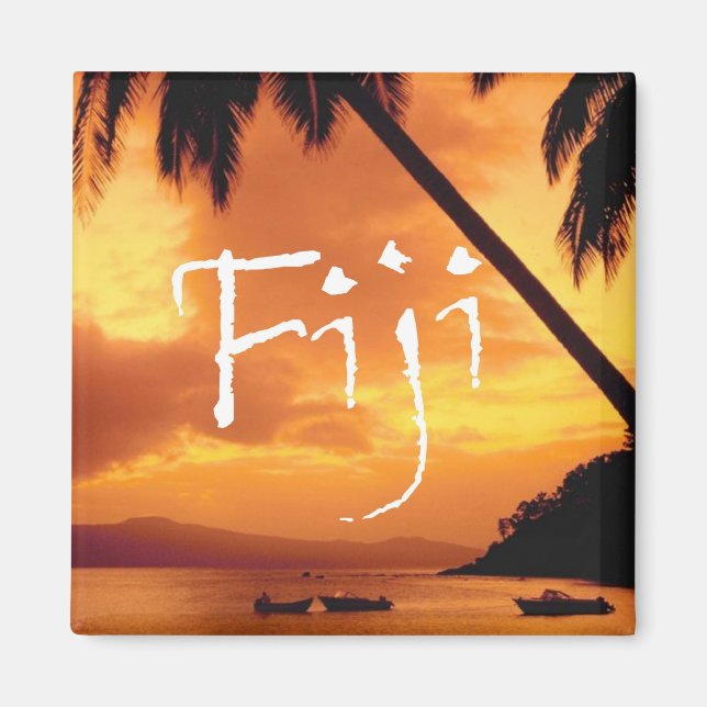 Fiji Travel Photo Souvenir Frigo Magnets (Devant)
