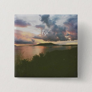 Fiji Tropical Island Flexibles Fotomagnet Button
