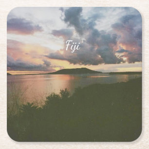 Fiji Tropisches Insel Flexibles Foto Magnet Rechteckiger Pappuntersetzer