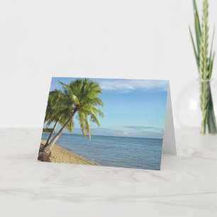 Fijian Beach und Palmen Karte