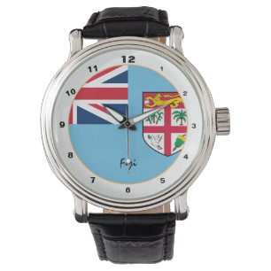 Fijian Flag & Fiji trendy mode /design watch Armbanduhr