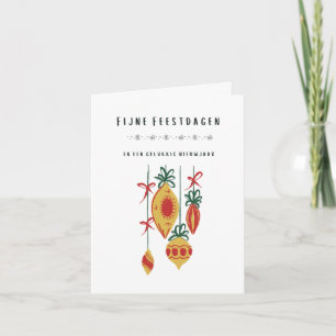 Fijne Feestdagen (kerstkaart) Niederländische Weih Karte