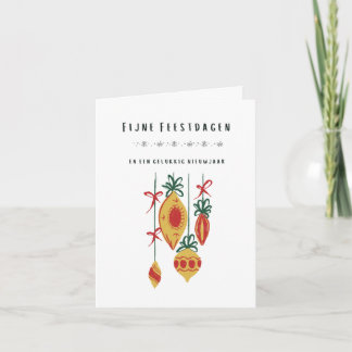 Fijne Feestdagen (kerstkaart) Niederländische Weih Karte