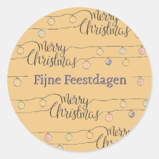 Fijne Kerstdagen kerst sticker