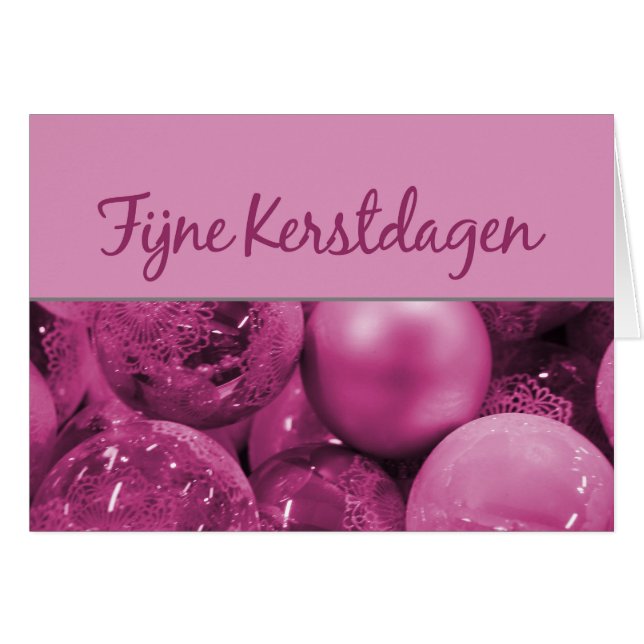Fijne Kerstdagen Weihnachtsschmuck (Vorderseite (Horizontal))