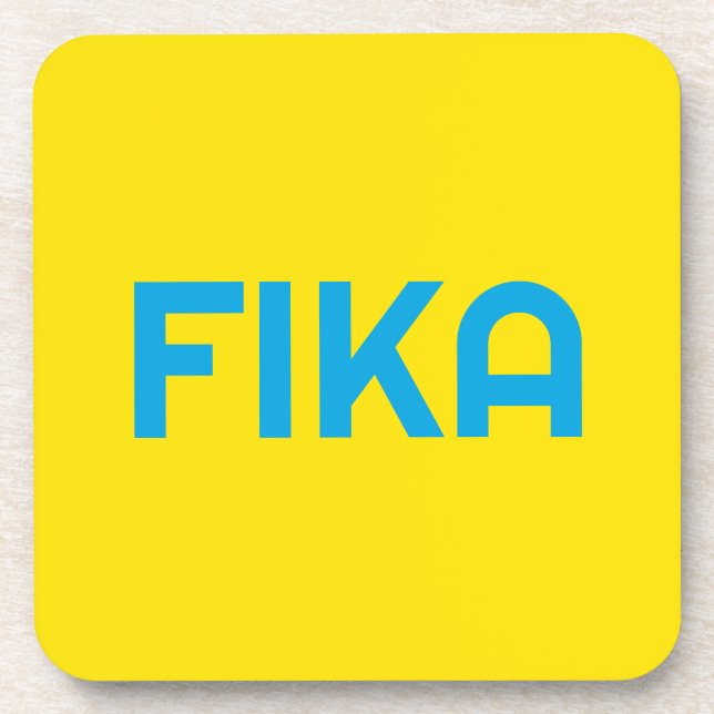 FIKA Bold Yellow and Blue Getränkeuntersetzer (Vorderseite)
