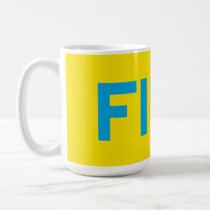 FIKA Bold Yellow and Blue Kaffeetasse