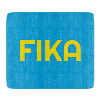 FIKA Bold Yellow and Blue Schneidebrett