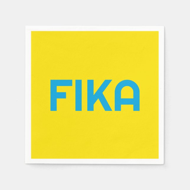 FIKA Bold Yellow and Blue Serviette (Vorderseite)