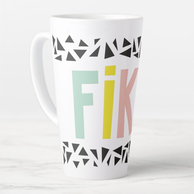 Fika Colors Black Milchtasse (Linke Ecke)