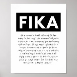 Fika definition Print, Printable Wall Art Poster