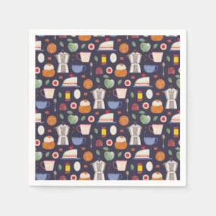 Fika (Eclipse) - Wasserfarbmuster Serviette