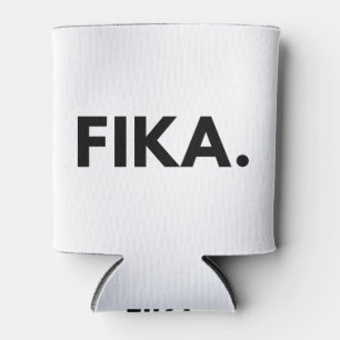 FIKA. Fett Schwarz und Weiß Dose Cooler Dosenkühler