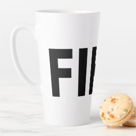 FIKA Fett Schwarz-Weiß-Latte-Tasse Milchtasse