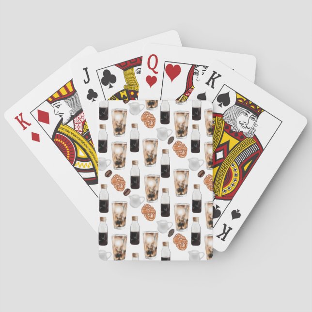 Fika - Kaltbrauen und Kardamomgebläse spielen Kart Spielkarten (Rückseite)