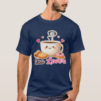 Fika-Liebhaber Süße Schwedische Kaffeepausen-Gebäc T-Shirt