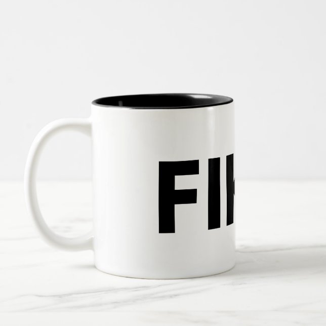FIKA. Mug de café bicolore gras (Gauche)