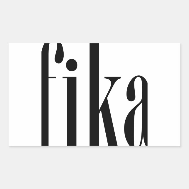 Fika Rechteckiger Aufkleber (Vorderseite)