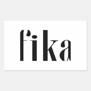 Fika Rechteckiger Aufkleber