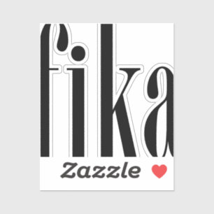 Fika Rectangle Vinyl Sticker