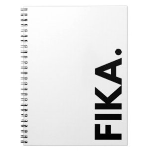FIKA. Schwarzweiß-Notebook Notizblock