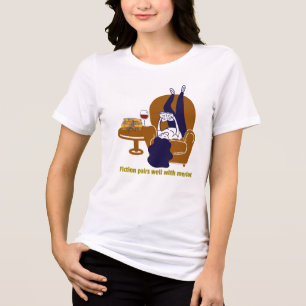 Fiktion passt gut zu Merlot Tri-Blend Shirt