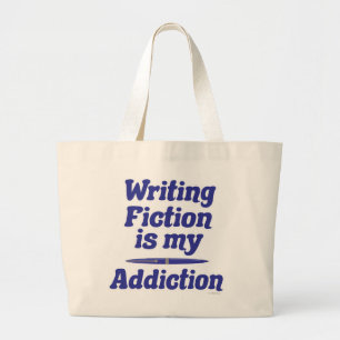 Fiktion schreiben ist mein Addiction Autor Zitat S Jumbo Stoffbeutel
