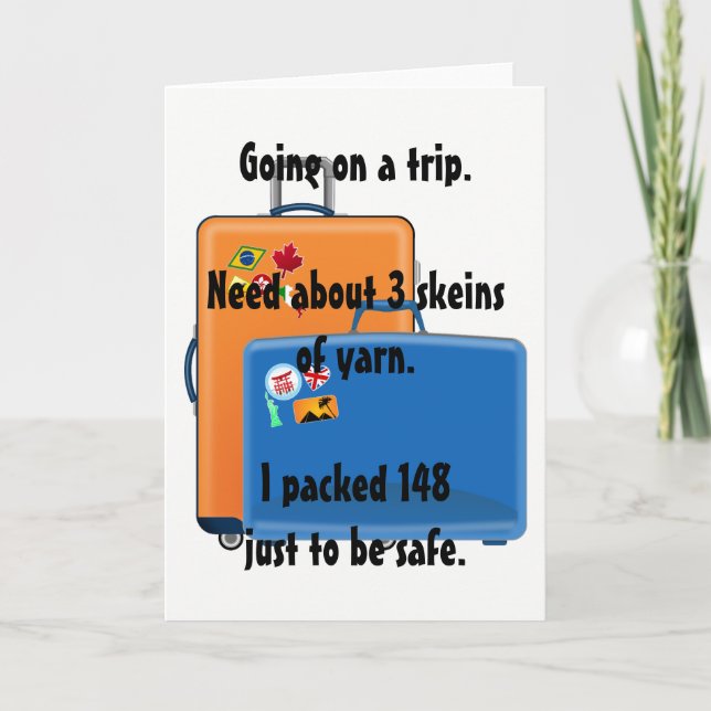 Fil, Carte de voeux, Carte de note pour les tricot (Devant)