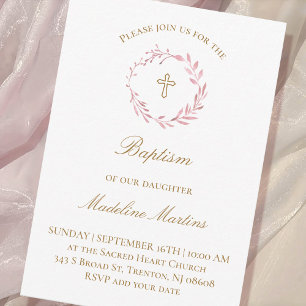 fil d'aquarelle Invitation au baptême