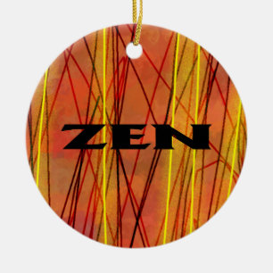 Fil noir zen ornement céramique ronde