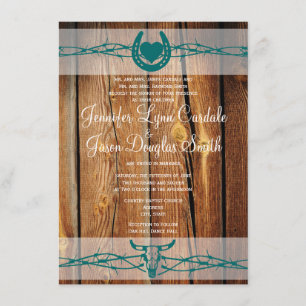 Fil Rustique Barbed Horseshoe Invitations de maria